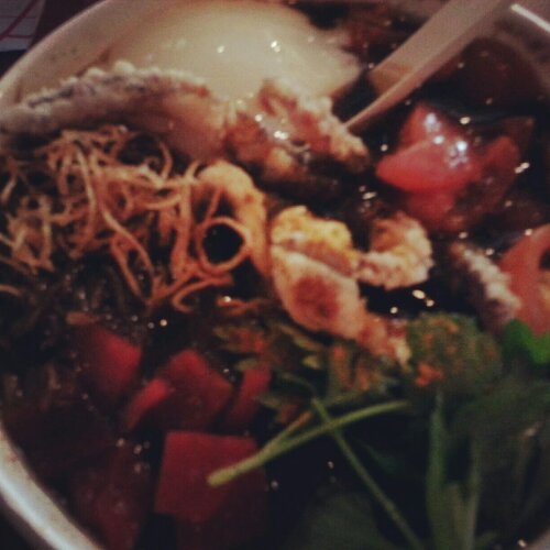 squid ink and curry ramen